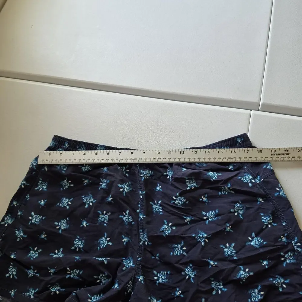 Patagonia Shorts Mens XL Blue Floral Print Barely Baggies Swim Nylon